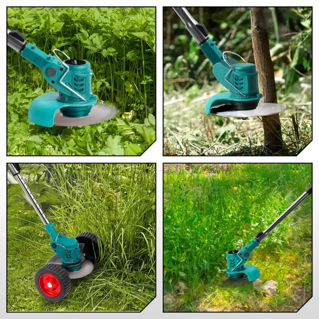 2-in-1 Draadloze Elektrische Bosmaaier & Grasmaaier + Gratis Accu + Snellader